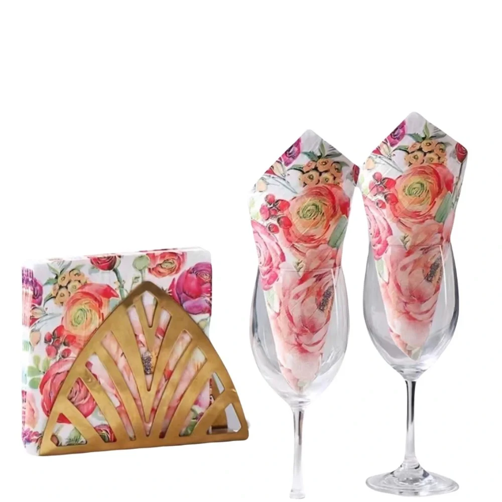 Pastel Pink & Yellow Roses Luncheon Paper Napkins, 20ct
